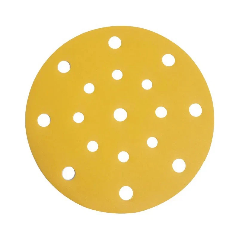 17 Hole Hook and Loop Alumina Gold Sanding Disc